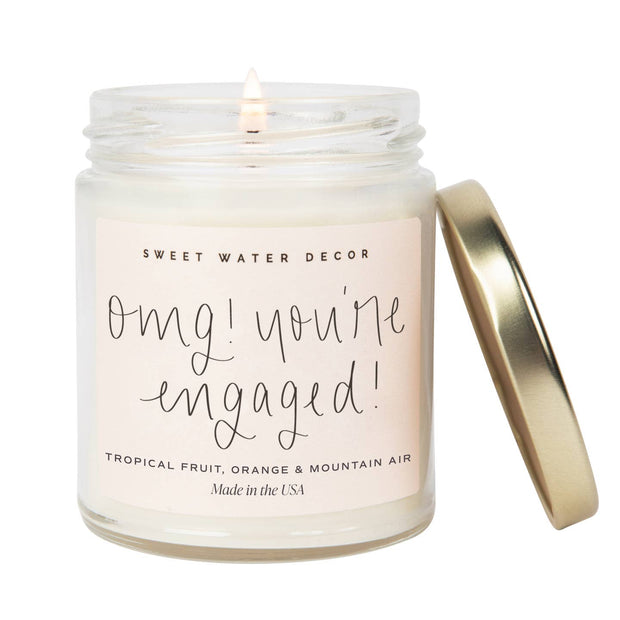 Omg! You're Engaged! Script  9 oz Soy Candle