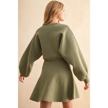 Ballon Sleeve Sweater Dress NB