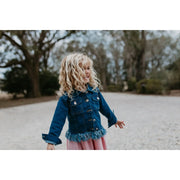 Kids Long Sleeve Fringe Fall Winter Button Jacket