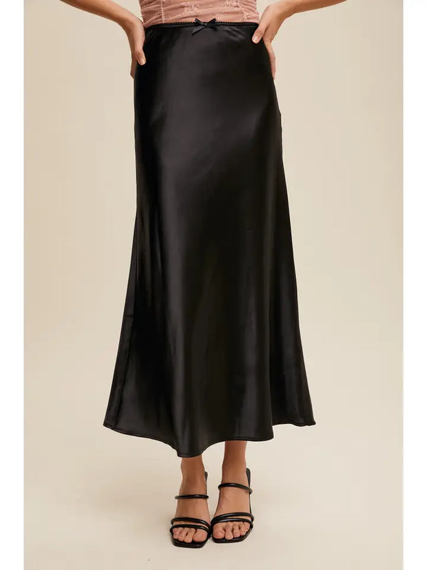 satin long skirt NB