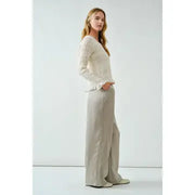 Nancy Lace Detail Sheer Smocking Top NB