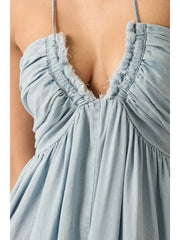 Halter Neck  Denim Maxi Dress NB