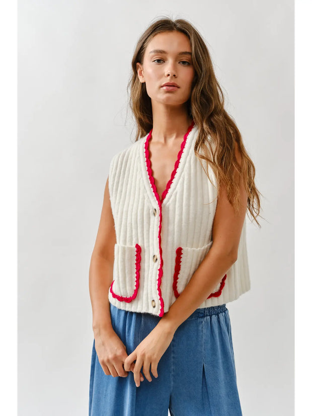 Wide Rib Sweater Vest NB