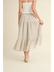 NB Tiered  with Tassel Tie Front Skirt