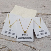 Initial Pendant Necklace with Card