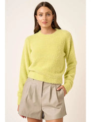 NB Fuzzy Round Neck Crop Sweater