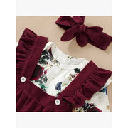 3-piece Baby Floral Dress Set