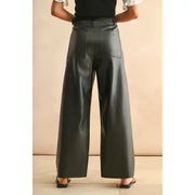 Mare Vegan leather wide leg pants NB