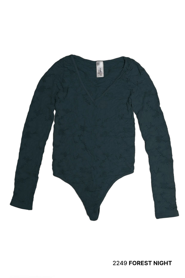 Nikibiki Lace Textured Bodysuit one size