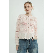 NB Lace bottom knit cardigan