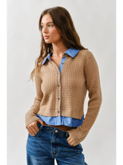 Cara Cable Knit  Cardigan NB