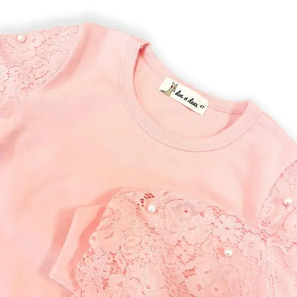 TGS Lace & Pearl Accents Top