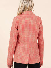 NB Cassie Notch Lapel Tweed Blazer Jacket