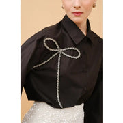 NB  Bling Bow Embellished Shirt Top