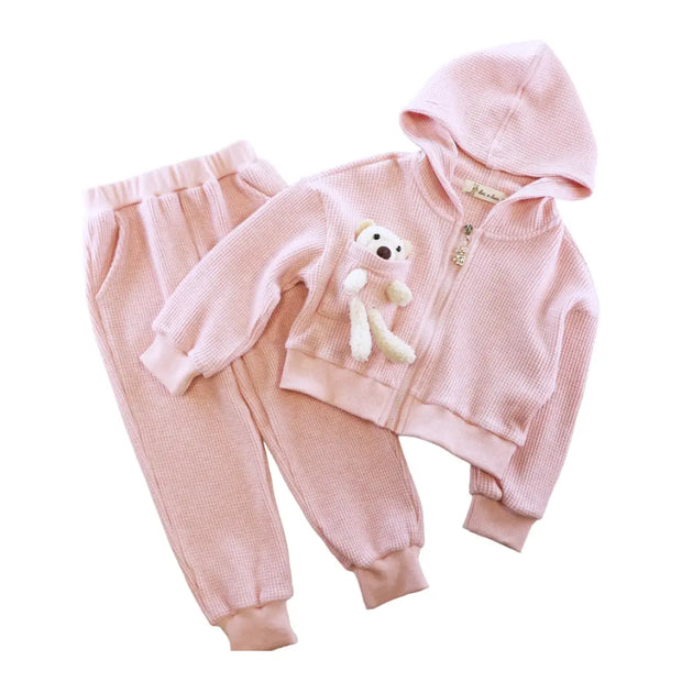 Teddy Hooded Jacket + Joggers Set