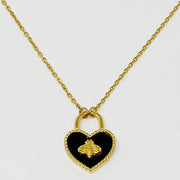 Bee Heart Necklace