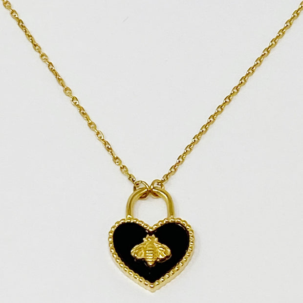 Bee Heart Necklace