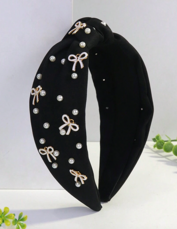 Bow & Pearl Headband