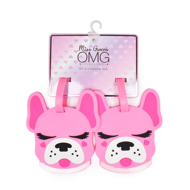 The  Frenchie Luggage Tag 2 Piece Set