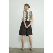 Embroidered Crochet Lace Deatiled Vest NB