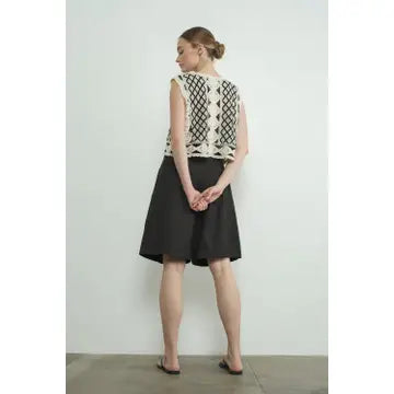 Embroidered Crochet Lace Deatiled Vest NB