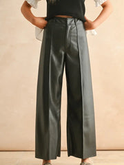 Mare Vegan leather wide leg pants NB