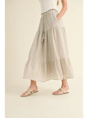 NB Tiered  with Tassel Tie Front Skirt