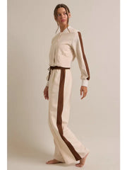 Clara Pants Set with Contrast Stripe NB