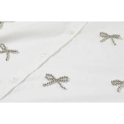 Miley Bow Accent Button Down Shirt NB