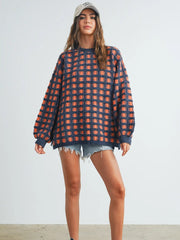 KAT Checkered Oversized Sweater NB