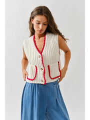Wide Rib Sweater Vest NB