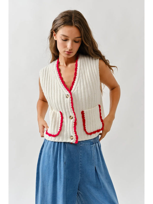 Wide Rib Sweater Vest NB