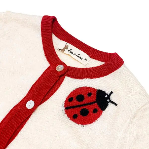kids Ladybug Wooly Cardigan