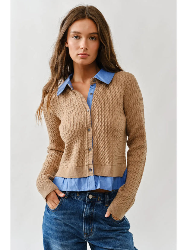 Cara Cable Knit  Cardigan NB