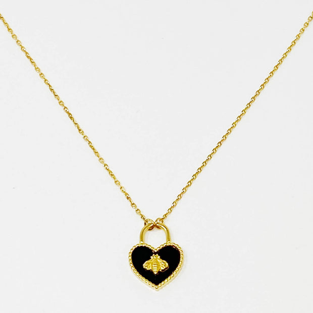 Bee Heart Necklace