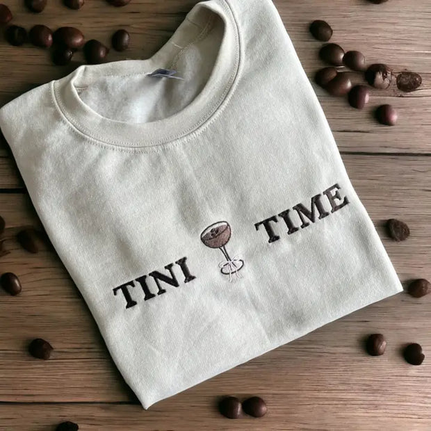 Espresso Martini, Tini Time,  Embroidery sweatshirt
