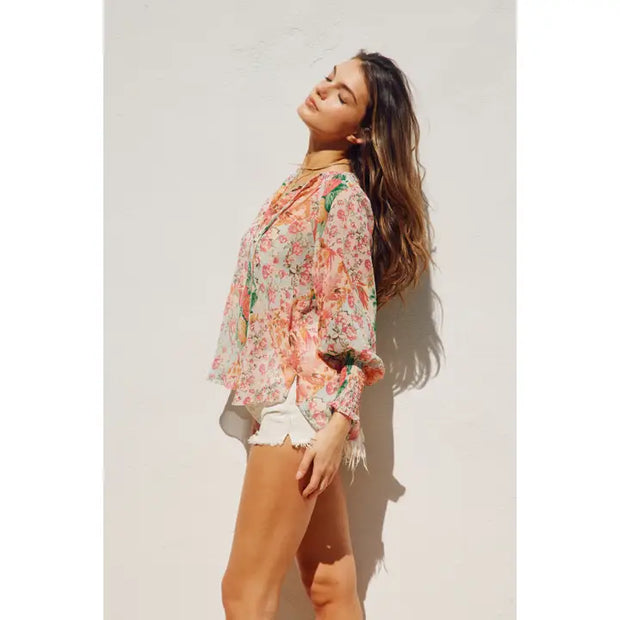 Flower Patch Flowy Blouse NB