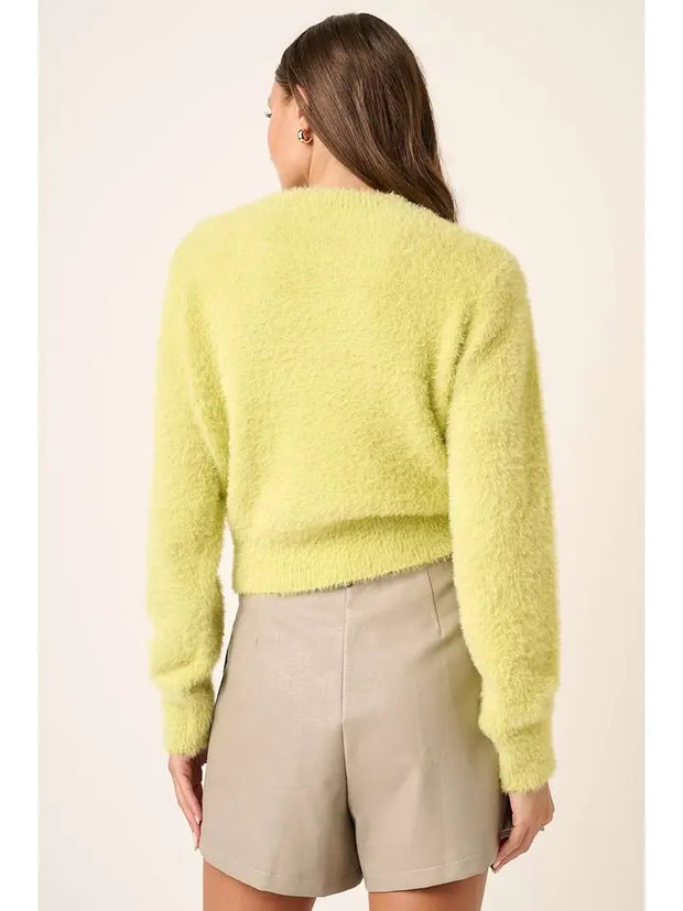 NB Fuzzy Round Neck Crop Sweater