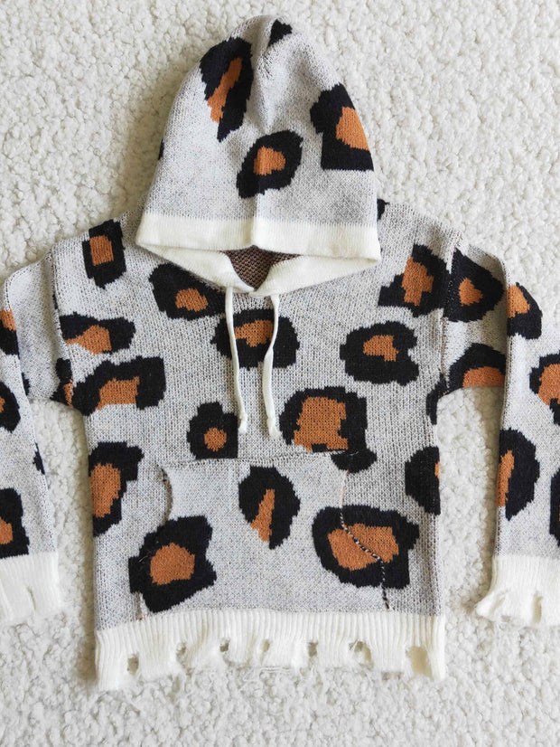 Leopard Girls Hoodie Sweater