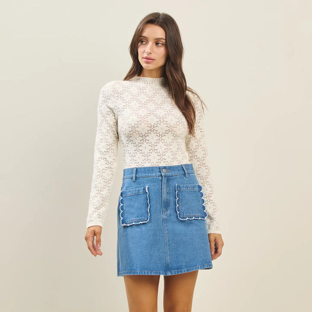 ANN Floral Lace Bodysuit NB