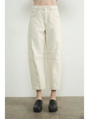 Denim Pants with Eyelet Waist NB