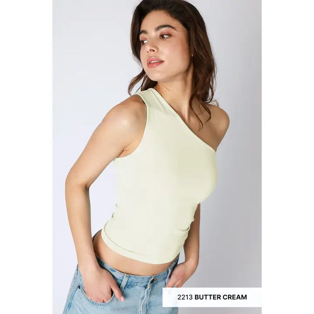 NIkiIBIKI ONE SHOULDER TOP ONE SIZE