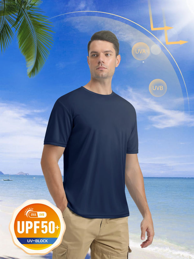 Short Sleeve Shirts for Men Dry Fit Moisture Wicking Active Athletic Performance Breathable Shirts Workout Running T-Shirt
