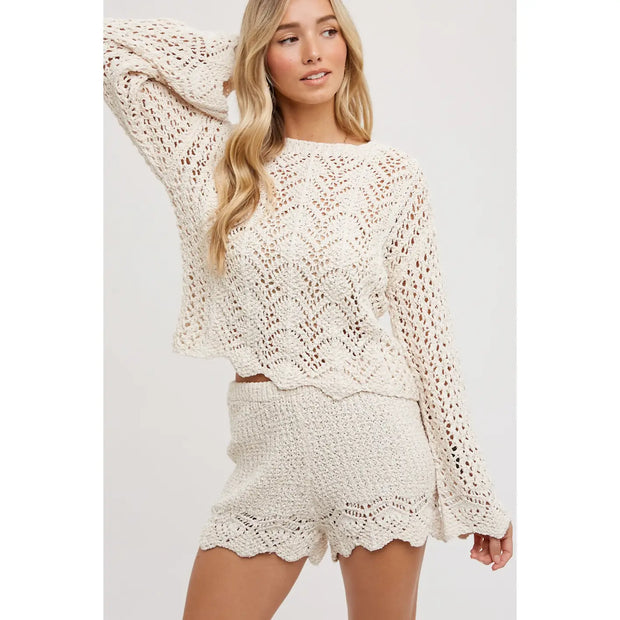 NB Knit Sweater Pullover & Shorts Set