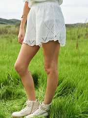 Peggy Elastic Waist Laced Shorts NB