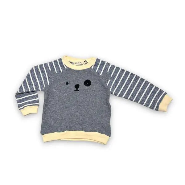 kids Little Who* Bear Face Stripy Sweatshirt