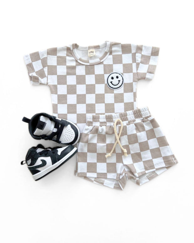 Checkered Shorts Set