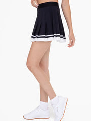 NB STRIPE PLEATED TENNIS SKIRT