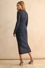 Terri Mesh Draped Dress