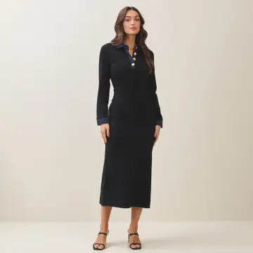 Mare Denim Trim Knit Dress NB